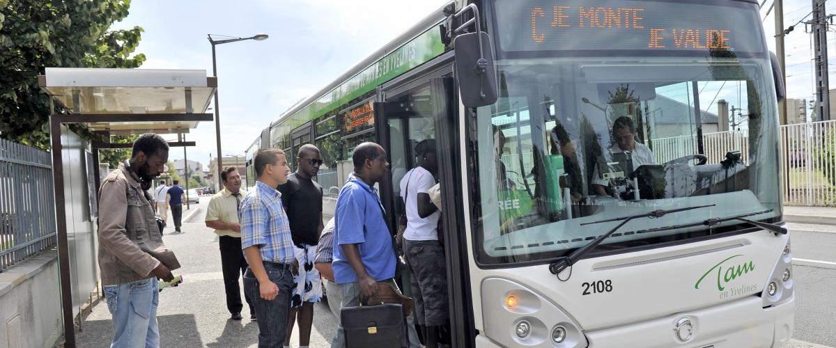 Un bus de Mantes-en-Yvelines en mobilité