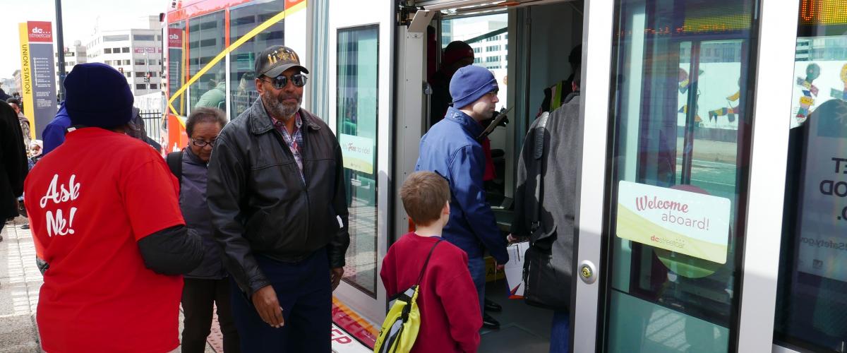 Le tramway de Washington-DC en station