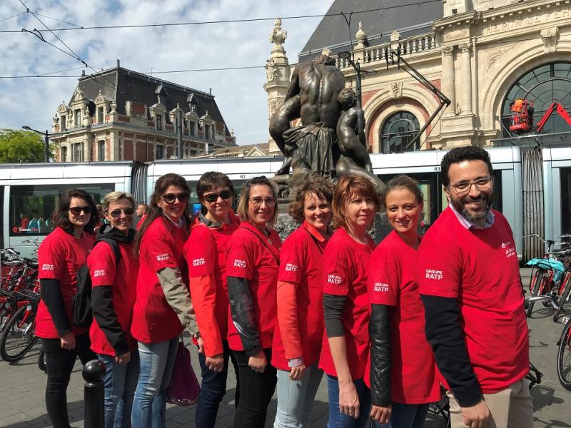 The Transville team with the self-service bikes